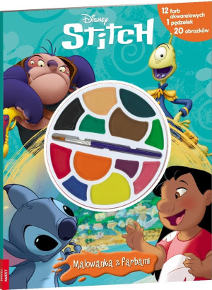Disney Stitch. Malowanka z farbami