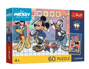 Puzzle 60 Disney Mysia ekipa + plakat TREFL