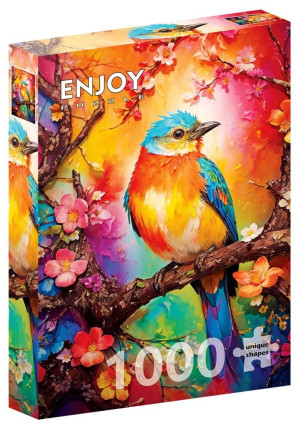 Puzzle 1000 Kolorowy ptaszek