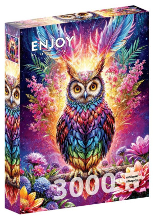 Puzzle 3000 Kolorowa sowa