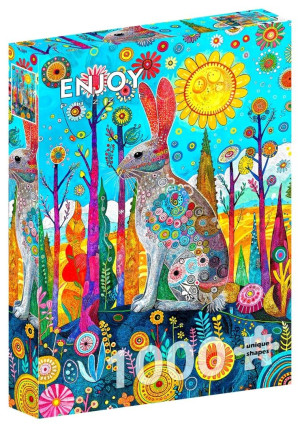 Puzzle 1000 Kolorowy zając