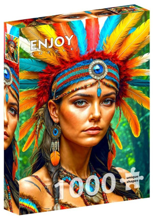 Puzzle 1000 Kobieta w pióropuszu