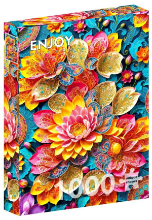 Puzzle 1000 Kolorowe lilie wodne