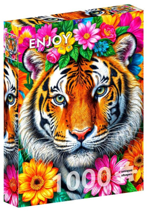 Puzzle 1000 Paski i kwiaty