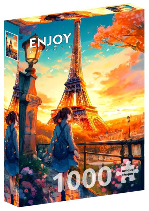 Puzzle 1000 Spacer w Paryżu / Francja