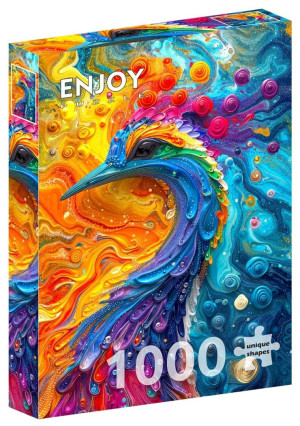 Puzzle 1000 Kolorowe pióra
