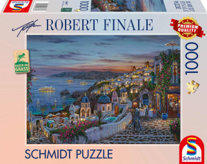 Puzzle 1000 PQ Robert Finale Zachód słońca na Santorini Grecja 113982