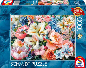 Puzzle 1000 PQ Kolibry i Kwiaty 114008