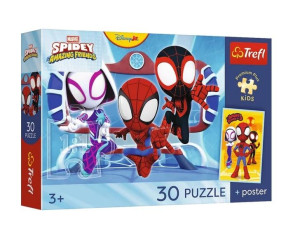Puzzle 30 Spidey w akcji + plakat TREFL