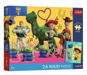 Puzzle 24 Maxi Toy Story 5 + plakat TREFL
