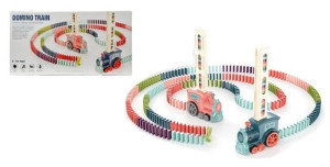 Domino z kolejką układającą domino