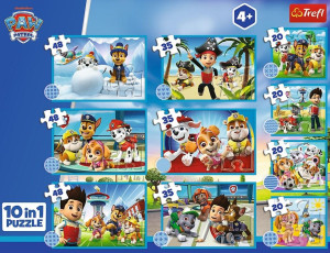 Puzzle 10w1 Dzielna drużyna Psiego Patrolu TREFL