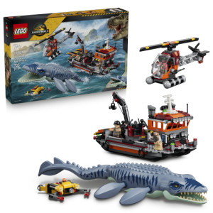 LEGO Jurassic World atak mozazaura na łódź 77983