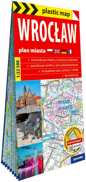 Wrocław foliowany plan miasta 1:22 500