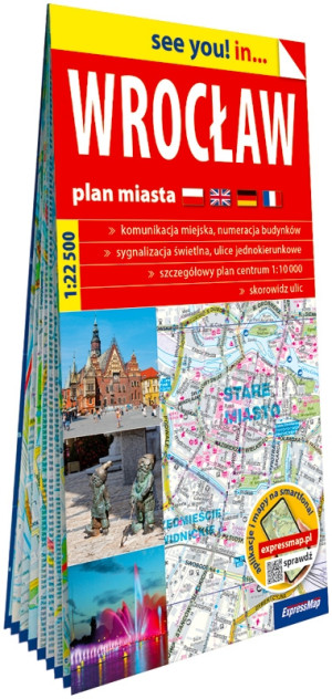 Wrocław papierowy plan miasta 1:22 500