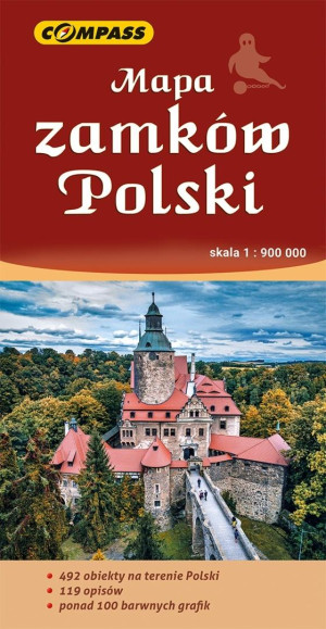 Mapa zamków Polski 1:900 000