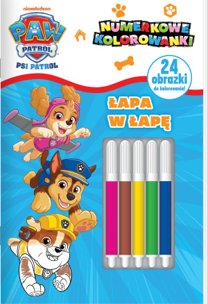 Łapa w łapę. Psi Patrol. Numerkowe kolorowanki