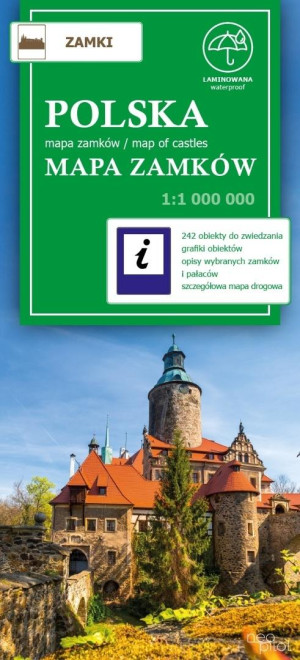 Polska mapa zamków 1:1 000 000