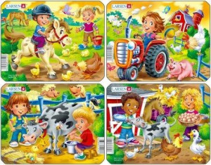 Układanka Larsen Mini Farmkids 8el