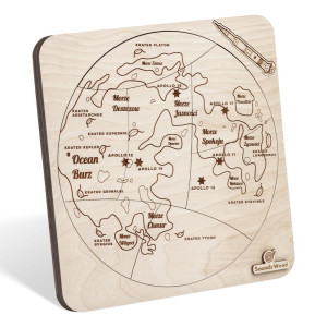 Puzzle drewniane Księżyc - książę wśród satelitów