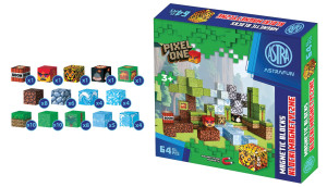 Zestaw klocków magnetycznych Astrafun Pixel One Dżungla 64 szt.