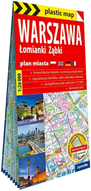 Plastic map Warszawa, Łomianki, Ząbki mapa lam