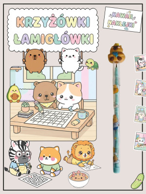 Krzyżówki, łamigłówki. Kawaii i naklejki