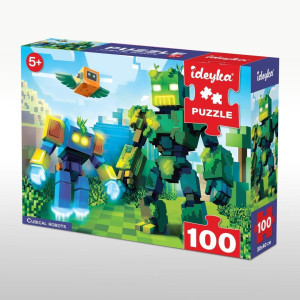 Puzzle 100 Sześcienne roboty Grałamigłówka