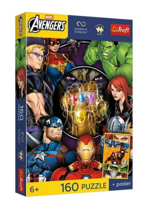 Puzzle 160 Avengers + plakat TREFL