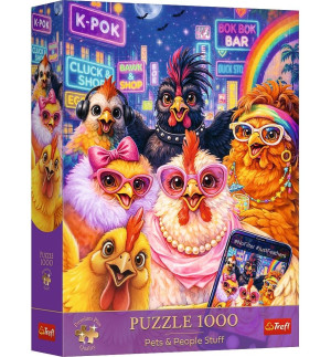 Puzzle 1000 Selfie z kurami TREFL