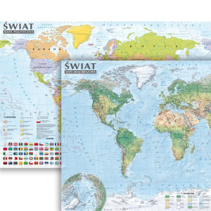 Świat mapa polity. i krajobr. 1:44000000 listwa B2