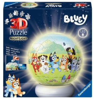 Puzzle 3D Świecąca Kula: Bluey