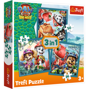 Puzzle 3w1 Paw Patrol i Wyspa Dinozaurów 34903