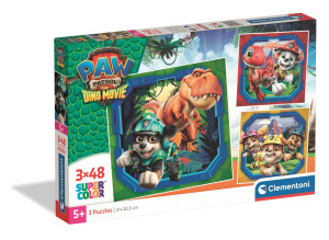 Puzzle 3x48 Square Paw Patrol Dino Movie 25326