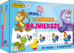 Małe większe największe układanka edukacyjna