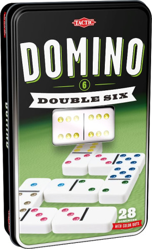 Domino klasyczne szóstkowe (w puszce z oknem)