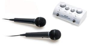 Karaoke-Mischverstärker + 2x Mikrofon TV-1