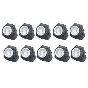 Solar-Gartenstrahler mit strahlendem Licht 10er Set