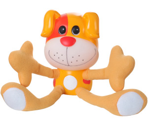 LED Kinderlampe, Stofftier Hund, Höhe 18,5 cm