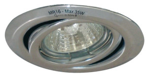 Einbau-Strahler, beweglicher Spot, Chrom, DM 9,6cm