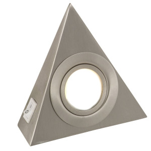 3er Set Einbaustrahler aus Nickel in Pyramidenform