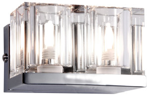 Wandlampe Design Wandleuchte Chrom Glas Kristall Lampe CUBS