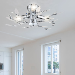 Deckenlampe aus chrom Metall und Kunststoffdekor VIDA