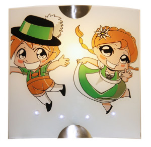 Wandlampe aus Metall in weiß mit Muster inklusive 4 LEDs