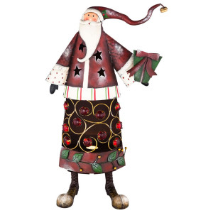 Weihnachtsmann, Dekofigur, Steine, bunt, H 47 cm