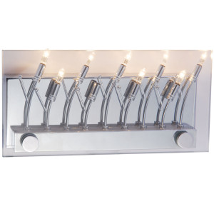 Wandlampe, Glas, chrom, L 35 cm