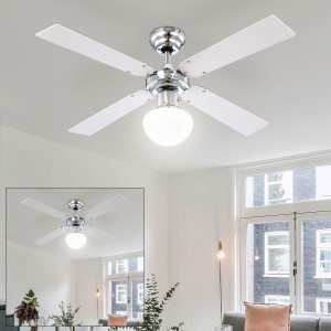 Deckenventilator, Zugschalter, Glas, 105 cm, CHAMPION