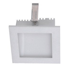 Roter LED Deko Einbaustrahler mit weißem Rahmen