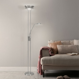 Deckenfluter, Nickel-matt, Höhe 180 cm PLUTO