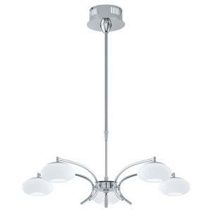 LED Kronleuchter, Lüster, Glas, 5-flammig,  ALEANDRO